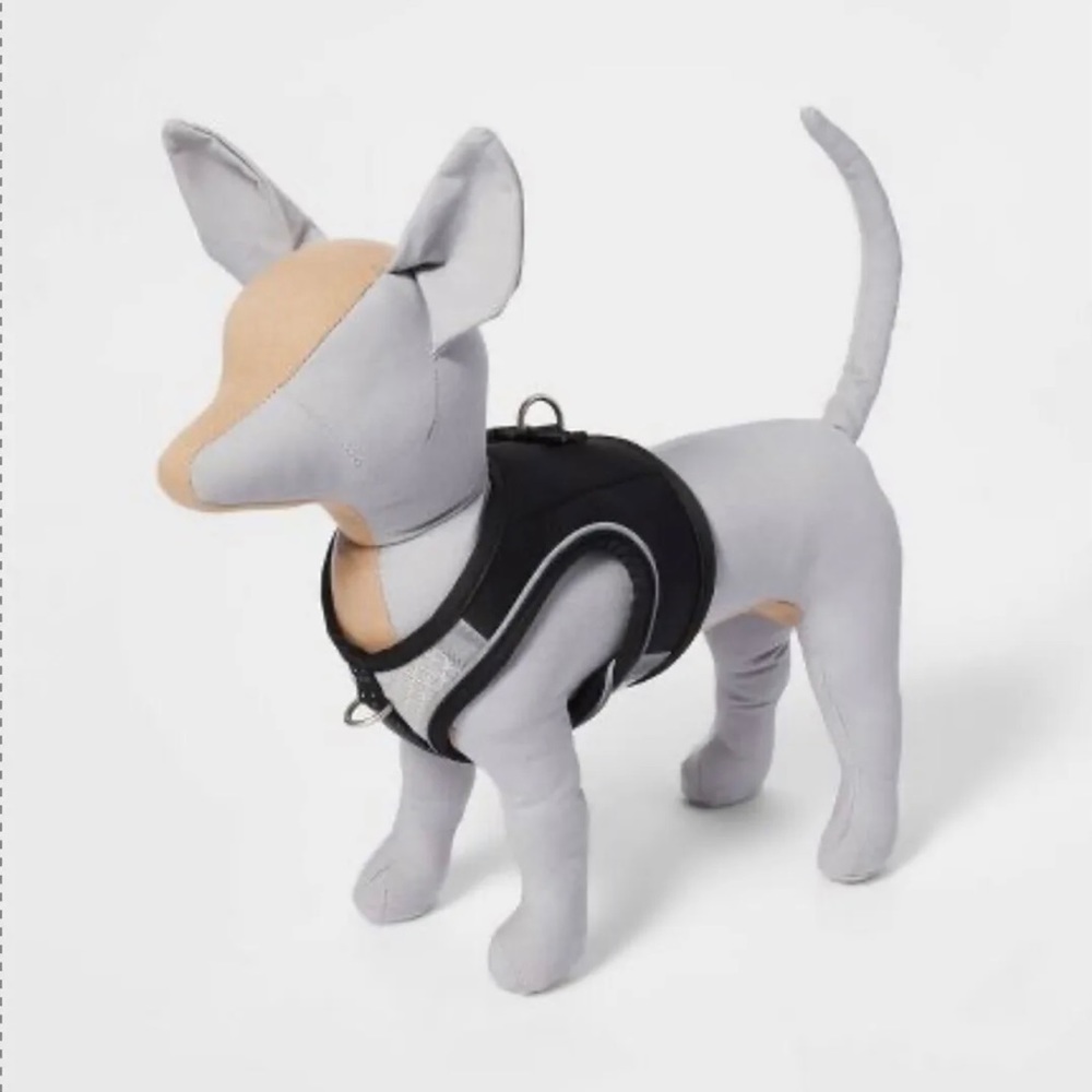 Boots & Barkley™- XS - Reflective Comfort Wrap Dog Harness - Black & Grey - NWT